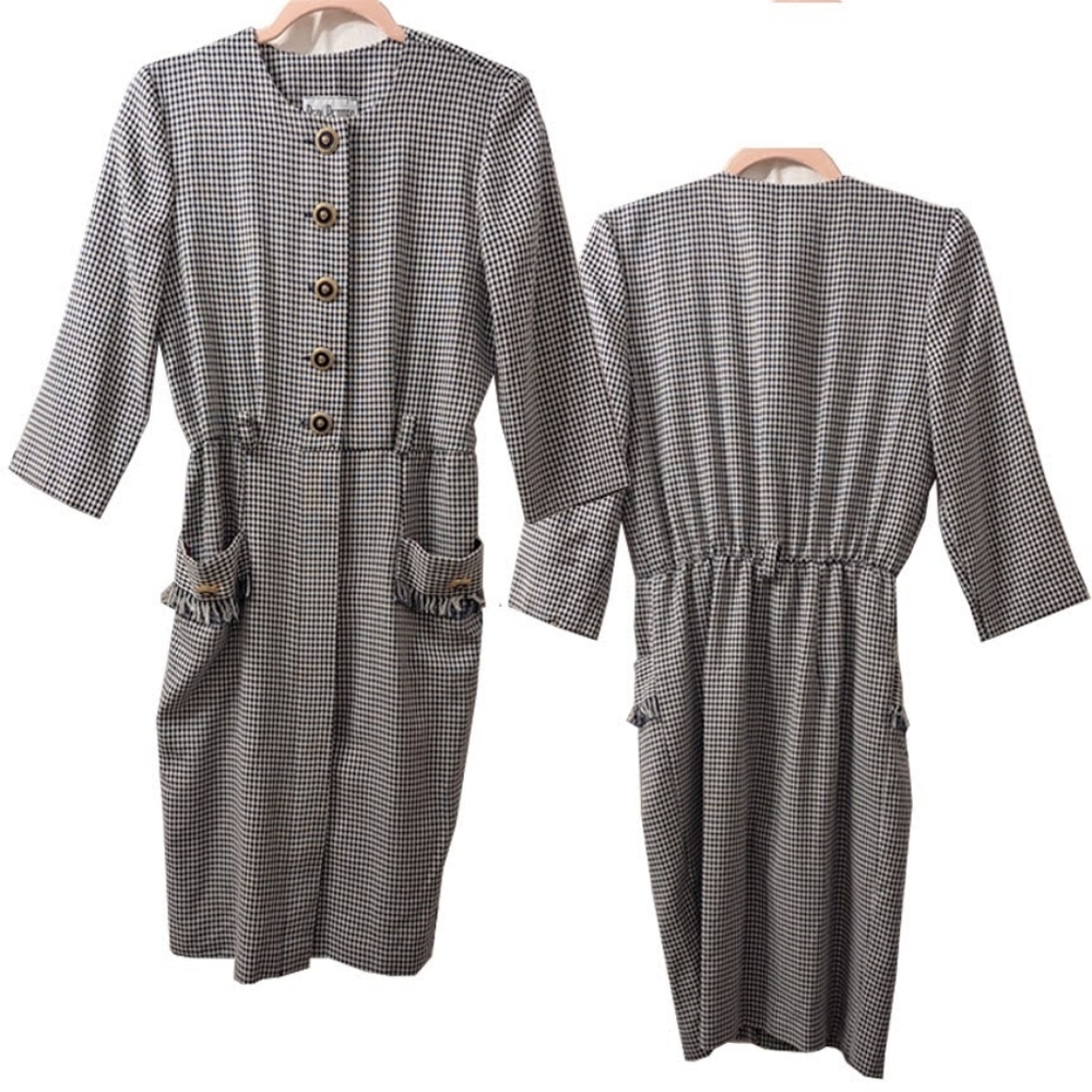 VINTAGE Peri Petites Check Dress